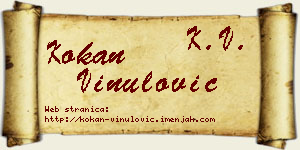 Kokan Vinulović vizit kartica